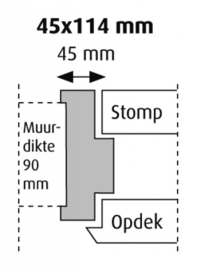 Universeel 45x114 vuren kozijn