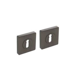 Intersteel Rozet met sleutelgat vierkant 55x55x10 mm antracietgrijs