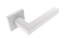 Draaideur pakket hang en sluitwerk - Deurkruk Squared 16 Regular Wit