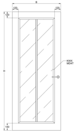 Svedex binnendeur Connect CN02 gezandstraald glas met blanke rand