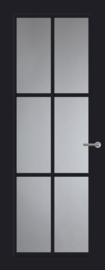 Svedex binnendeur Diep Zwart Front FR511 | Blank glas