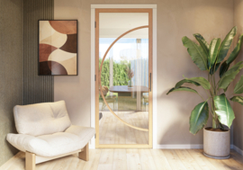 CanDo Elegant Flow Binnendeur ELG2-CC03 Light Oak | Blank Glas