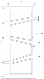 Svedex binnendeur Random RD02 blank glas