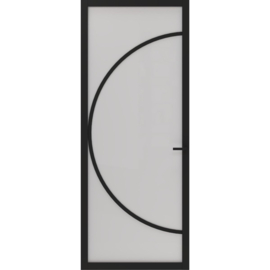 CanDo Elegant Flow Binnendeur Zwart Gegrond ELG2-1D03 | Mat Glas