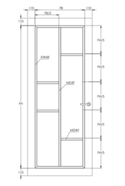 Svedex binnendeur Front FR506 satijn glas