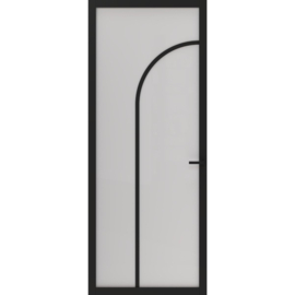 CanDo Elegant Flow Binnendeur Zwart Gegrond ELG2-1D04 | Mat Glas