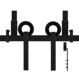 Dubbel schuifdeursysteem Neula zwart 150 cm