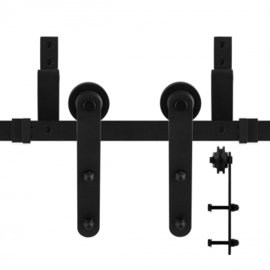 Dubbel schuifdeursysteem Varsi zwart 150 cm