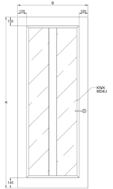 Svedex binnendeur Connect CN01 gezandstraald glas met blanke rand