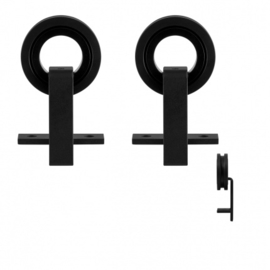 Schuifdeurhanger set Ankkuri Zwart t.b.v. extra deur