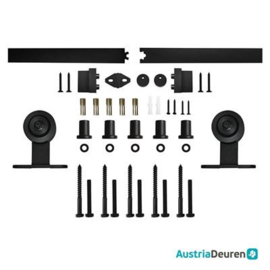 Schuifdeursysteem Austria Nero Industriale Opzet