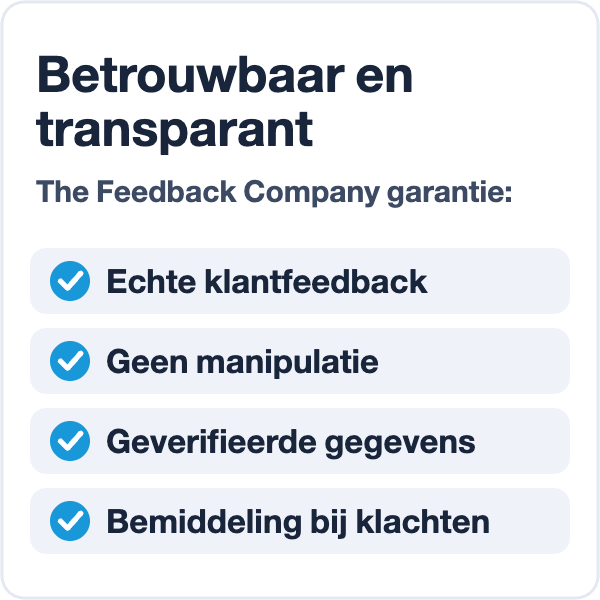Betrouwbaar en transparant: The Feedback Company garantie
