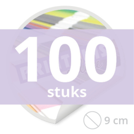 Ronde stickers 9 cm - 100 stuks