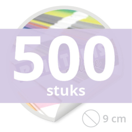 Ronde stickers 9 cm - 500 stuks