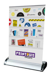 Mini roll-up banner