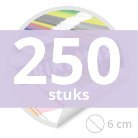 Ronde stickers 6 cm - 250 stuks