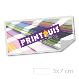 Sticker rechthoekig 3 x 7 cm - 250x