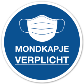 Sticker - Verplicht - Blauw - Vanaf 10 stuks