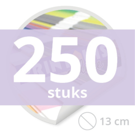 Ronde stickers 13 cm - 250 stuks