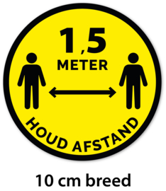 Sticker - Houd afstand - 10 cm - Vanaf 10 stuks