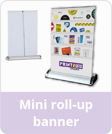 Mini roll-up banner