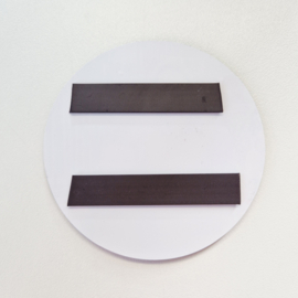 Gepersonaliseerde acryl magneet juf of meester met eigen foto | rond