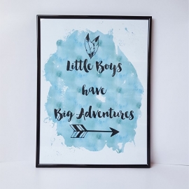 Poster 'Little Boys have big adventures' 30 x 42 cm A3