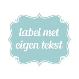 Label vinylsticker Eigen Tekst
