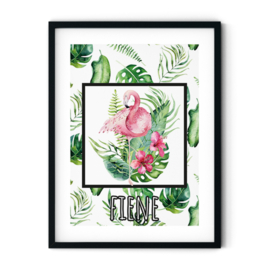 Poster met naam 'Flamingo'