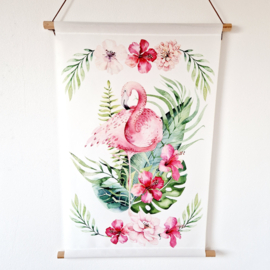 Textielposter 'Flamingo'