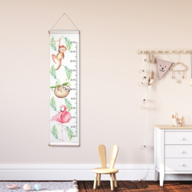 Textielposter Groeimeter 'Tropical'
