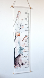 Textielposter Groeimeter 'Forest Friends'