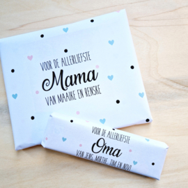 Printable Wikkel 'Voor de allerliefste mama van ...'