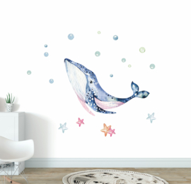 Muurstickers 'Walvis'