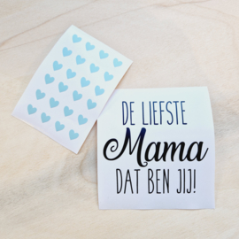 Vinylsticker 'De liefste mama dat ben jij!'