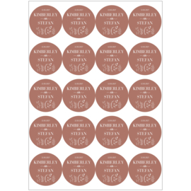 Gepersonaliseerde etiketten 'Veldbloemen 2' | 20 stuks | 5 cm