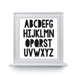 Raamsticker Losse letter 20 cm, HERBRUIKBAAR