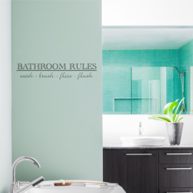 Muursticker Bathroom Rules