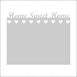 Glasfoliesticker / Raamsticker Home sweet Home - band