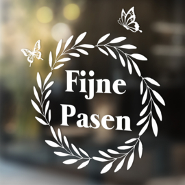 Herbruikbare Raamsticker Fijne Pasen | Krans