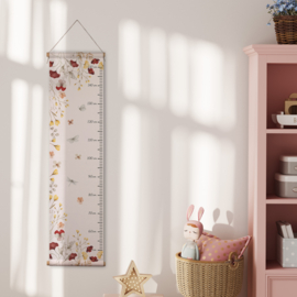 Textielposter Groeimeter 'Wildflowers'