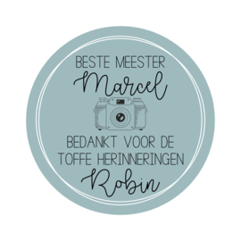 Label full color 'Toffe herinneringen'- rond