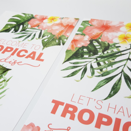Poster 'Let's have a Tropical Summer' 21 X 29,7 cm A4