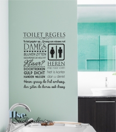 Muursticker Toiletregels