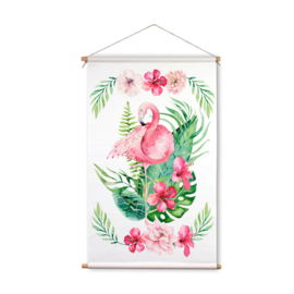Textielposter 'Flamingo'