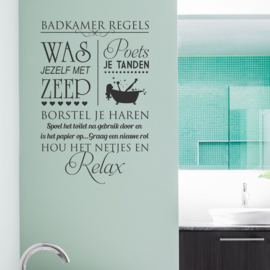 Muursticker Badkamer Regels 2