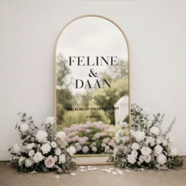 Sticker Welkomstbord Bruiloft 'Tekst en takje' | Stickervinyl