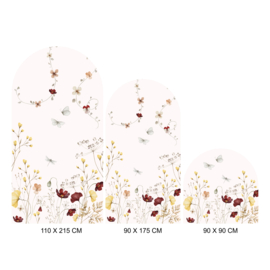 Muursticker Boog 'Wildflowers'