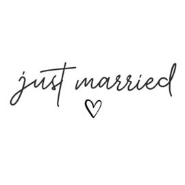 Tekststicker 'Just Married'