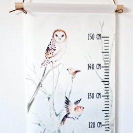 Textielposter Groeimeter 'Forest Friends'